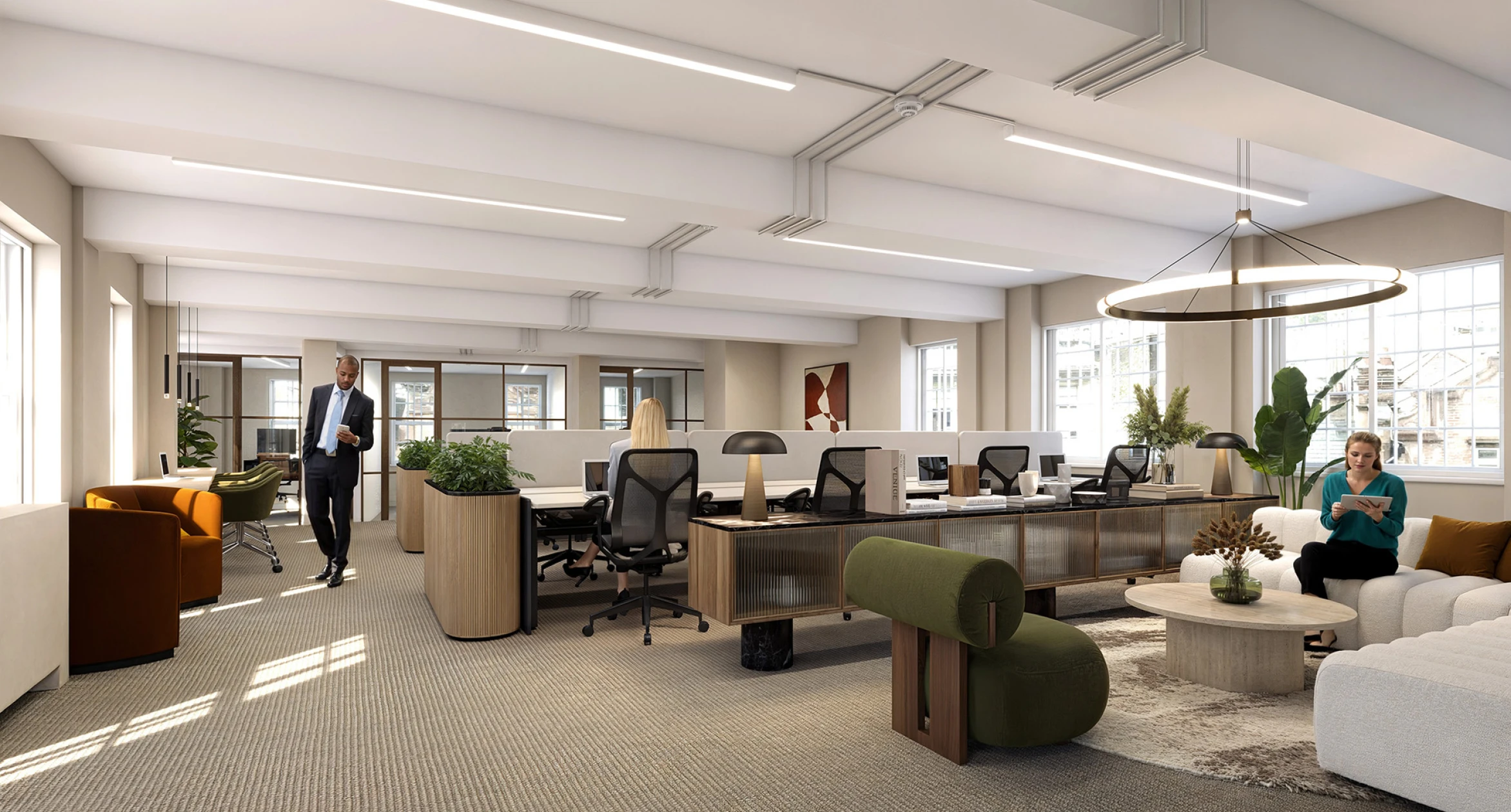 CGI - Indicative office floor fit-out
